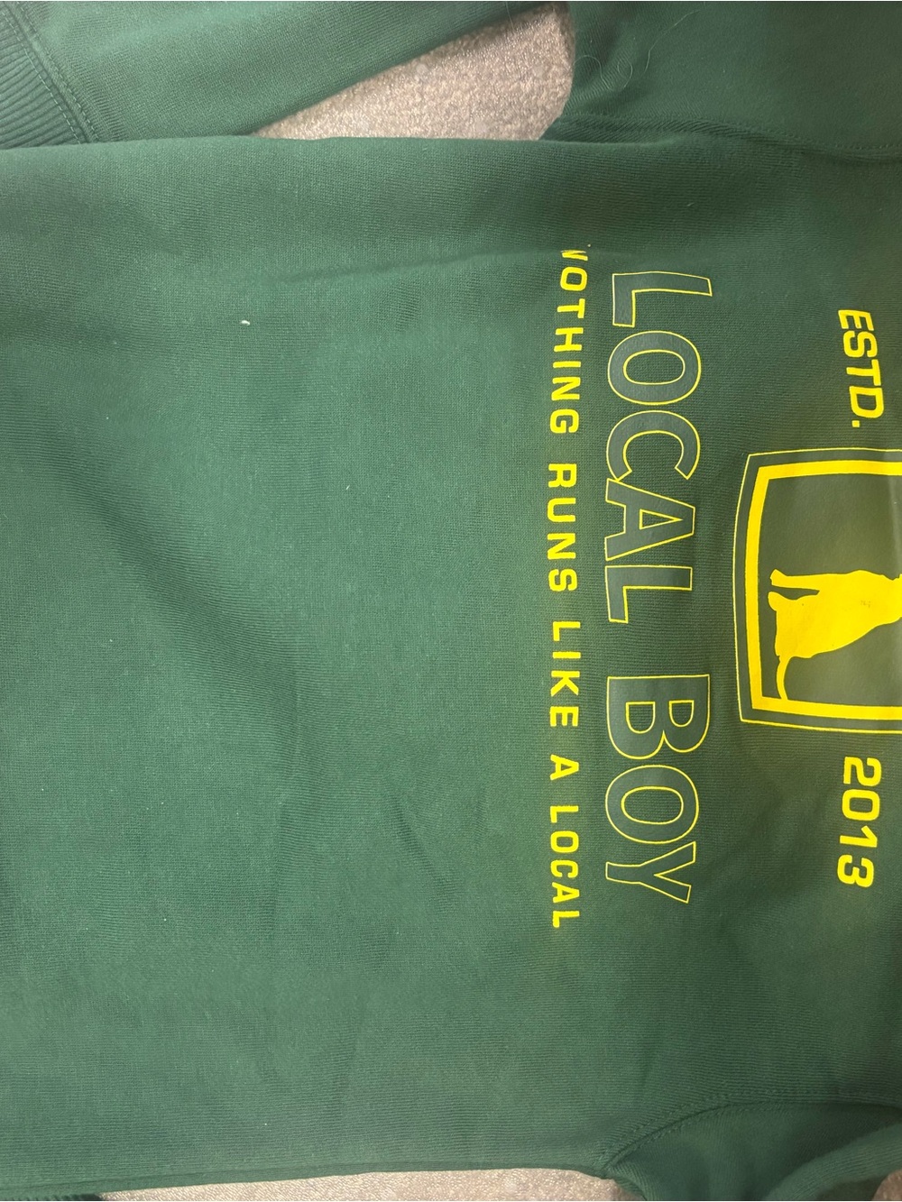 Local Boy Green & Yellow Pullover Hoodie